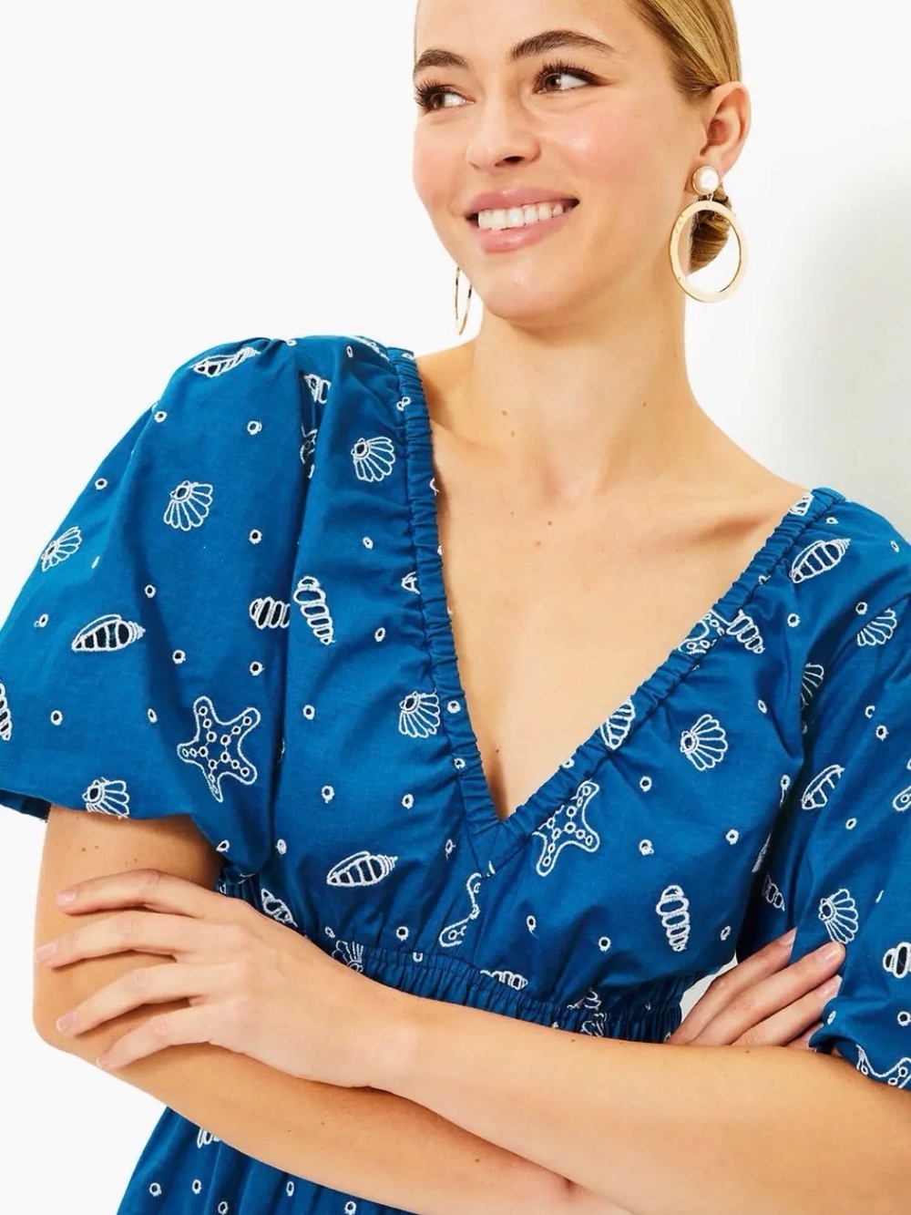 Lilly Pulitzer Kilynn Puff Sleeve Eyelet Dress - Picture 4 of 7